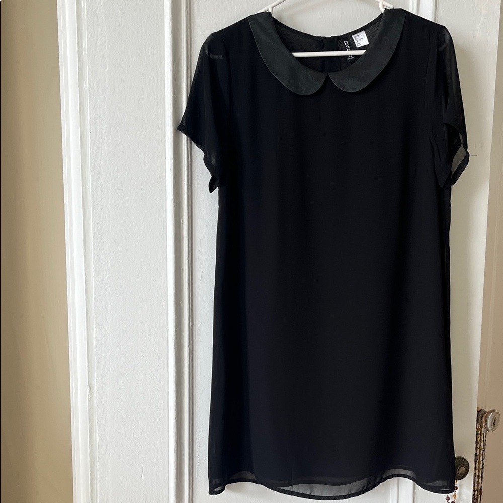 H&M Divided Black dress with Peter Pan Collar